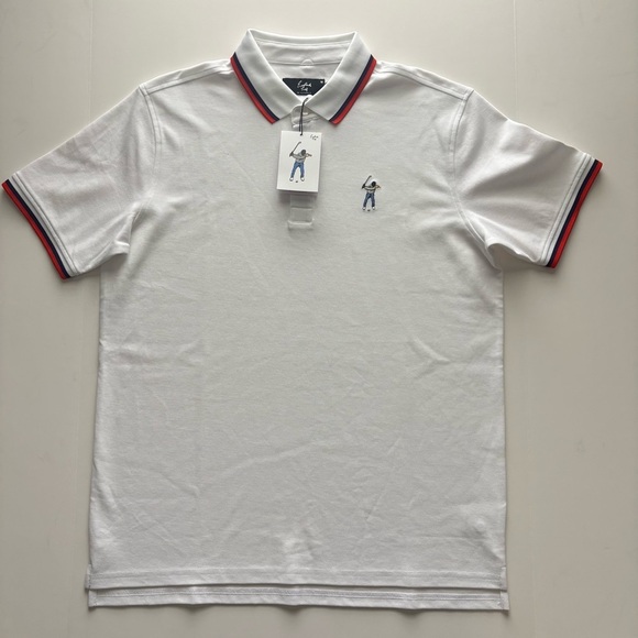 Eastside Golf Other - Men’s Eastside Golf Bright White Tip Pique Versa Polo Shirt Medium MSRP $95